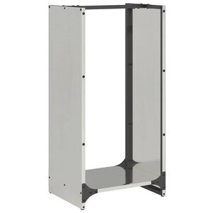 vidaXL Stojan na palivov&eacute; dřevo 40x30x80 cm z nerezov&eacute; oceli