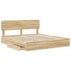 vidaXL Postel s &uacute;ložn&yacute;m prostorem s čelo Sonoma dub 180 x 200 cm