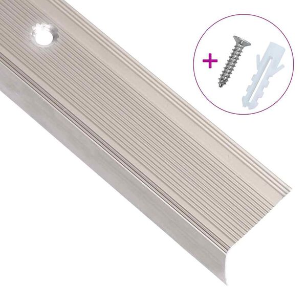 vidaXL Schodov&eacute; hrany ve tvaru L 15 ks hlin&iacute;k 90 cm &scaron;ampaňsk&eacute;