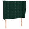 vidaXL Čelo postele typu u&scaron;&aacute;k tmavě zelen&eacute; 83 x 23 x 118/128 cm samet