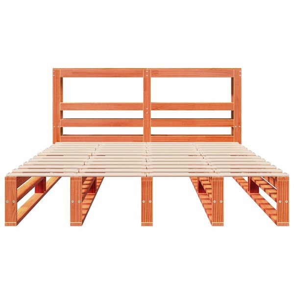 vidaXL Postel bez matrace voskově hněd&aacute; 140 x 190 cm masivn&iacute; borovice