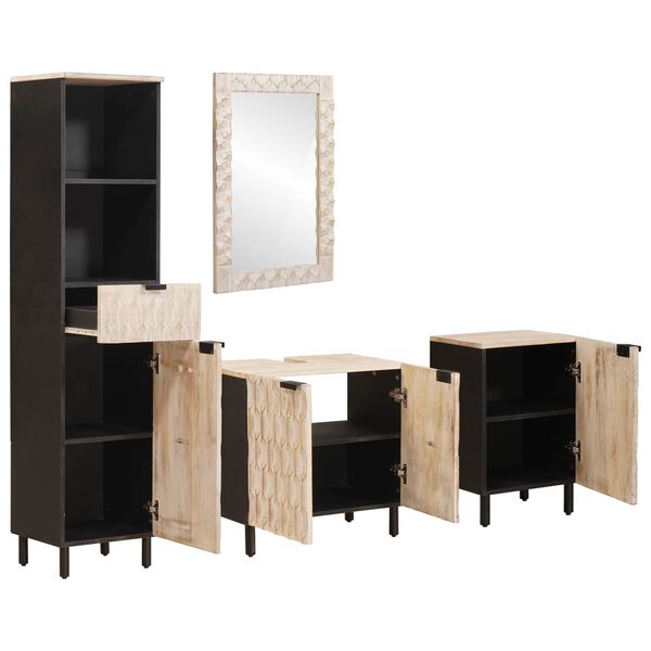 vidaXL Koupelnov&eacute; sady se z&aacute;suvkou B&iacute;l&aacute; omyvateln&aacute; povrchov&aacute; &uacute;prava