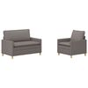 vidaXL Set pohovek 2 ks Taupe Textil