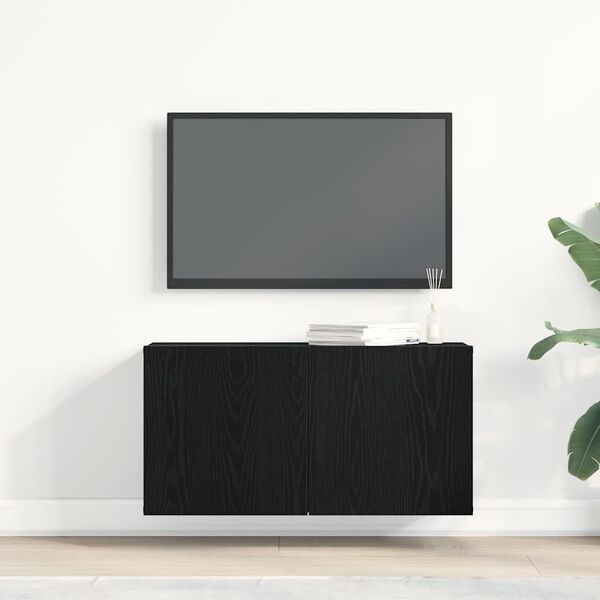 vidaXL TV stolek čern&yacute; dub 80 x 30 x 41 cm, dřevo