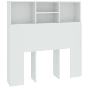 vidaXL Čelo postele s &uacute;ložn&yacute;m prostorem b&iacute;l&eacute; 100 x 19 x 103,5 cm