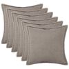 vidaXL Povlak na pol&scaron;t&aacute;ř 6 pcs HOUTEN Světle &scaron;ed&aacute; 80 x 80 cm Boucl&eacute;