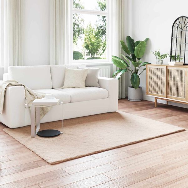 vidaXL Koberec z uměl&eacute; kr&aacute;lič&iacute; kože&scaron;iny Olite Taupe 120 x 170 cm