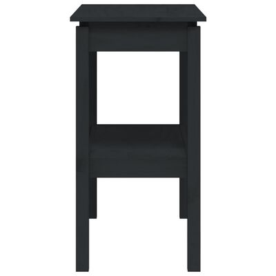vidaXL Konzolový stolek černý 80 x 40 x 75 cm masivní borové dřevo