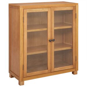 vidaXL Truhl&aacute;řsk&yacute; s polic&iacute; Hněd&aacute; 80 x 35 x 95 cm Masivn&iacute; dubov&eacute; dřevo