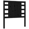 vidaXL R&aacute;m postele s čelem čern&yacute; Small Single masivn&iacute; dřevo