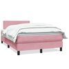 vidaXL Box spring postel s matrac&iacute; růžov&aacute; 120x220 cm samet