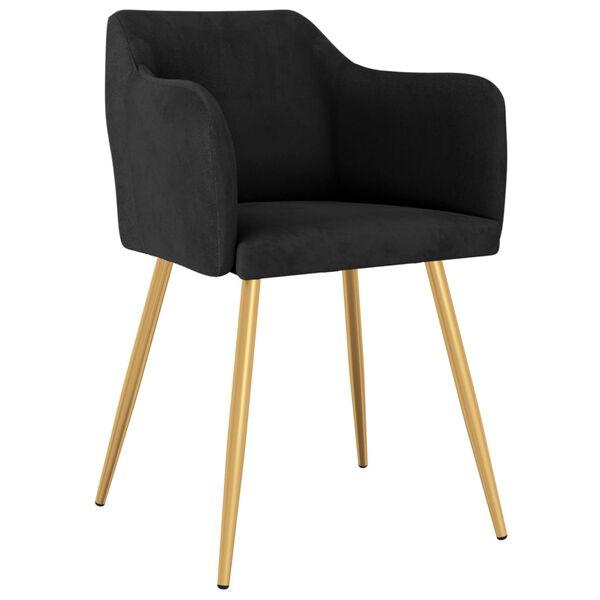 vidaXL J&iacute;deln&iacute; židle 6 ks čern&eacute; samet