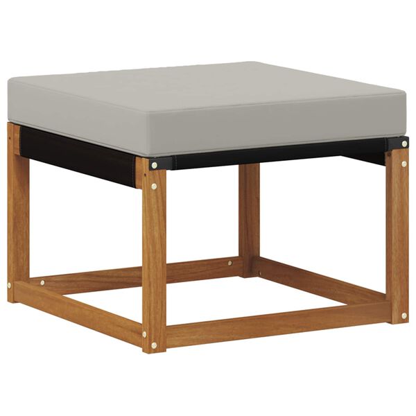 vidaXL Venkovn&iacute; podnožka Masivn&iacute; ak&aacute;ciov&eacute; dřevo a textiln&iacute; tkanina