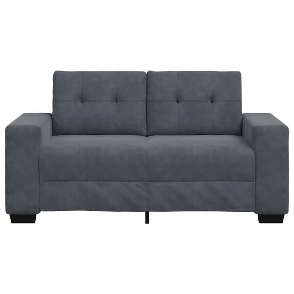vidaXL Loveseat Sofa Tmavě &scaron;ed&aacute; 120 cm samet