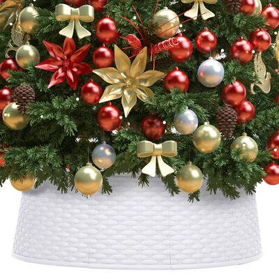 vidaXL Podložka pod vánoční stromek bílá Ø 65 x 19,5 cm