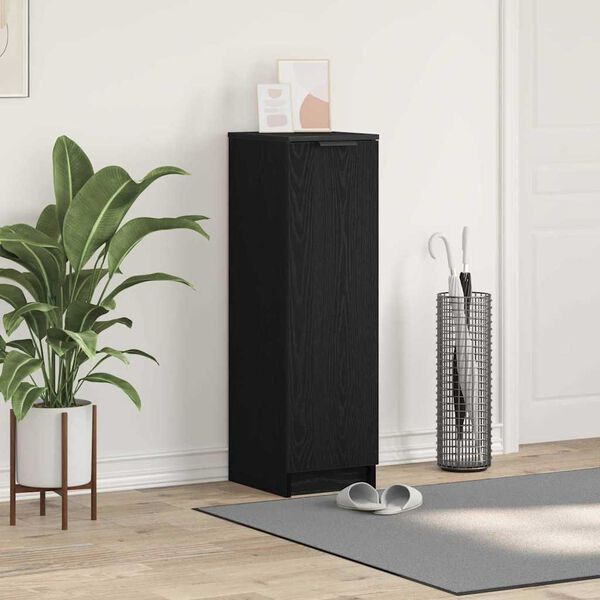 vidaXL Skř&iacute;ň na obuv Čern&yacute; dub 29,5 x 35 x 101 cm kompozitn&iacute; dřevo