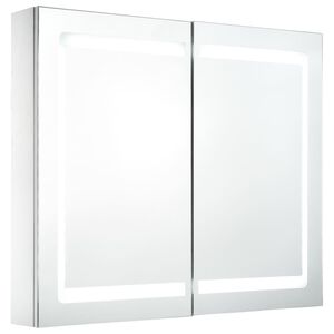 vidaXL LED koupelnov&aacute; skř&iacute;ňka se zrcadlem 80 x 12,2 x 68 cm