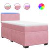 vidaXL Box spring postel s matrac&iacute; růžov&aacute; 100x200 cm samet