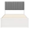 vidaXL R&aacute;m postele s čalouněn&yacute;m čelem s čelo Světle &scaron;ed&aacute; 100 x 200 cm