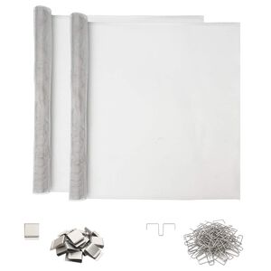 vidaXL Kryt pro světl&iacute;k s klipy 2 ks 70 x 190 cm Hlin&iacute;k Stř&iacute;brn&aacute;