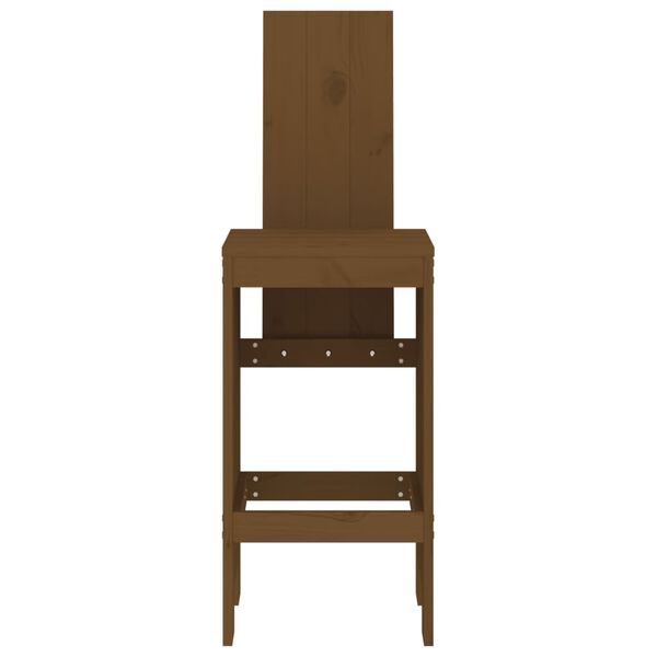 vidaXL Barové stoličky 2 ks medově hnědé 40x42x120 cm masivní borovice