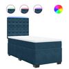 vidaXL Box spring postel s matrac&iacute; modr&aacute; 80 x 200 cm samet