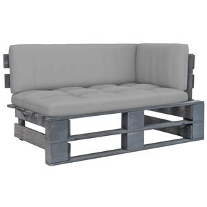 vidaXL Zahradn&iacute; rohov&aacute; pohovka z palet &scaron;edě impregnovan&aacute; borovice