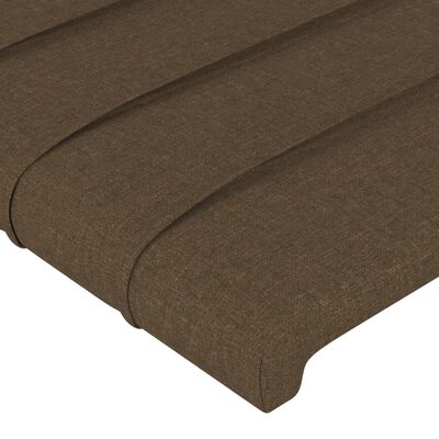 vidaXL Čelo postele typu ušák tmavě hnědé 163x16x78/88 cm textil