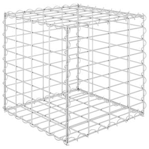 vidaXL Gabionov&yacute; vyv&yacute;&scaron;en&yacute; z&aacute;hon krychle ocelov&yacute; dr&aacute;t 40 x 40 x 40 cm