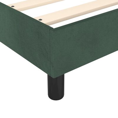 vidaXL Rám postele tmavě zelený 90 x 200 cm samet