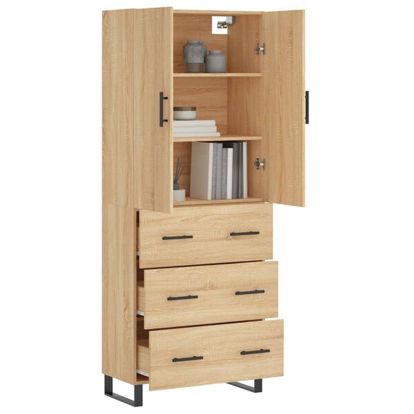 vidaXL Skř&iacute;ň highboard dub sonoma 69,5 x 34 x 180 cm kompozitn&iacute; dřevo