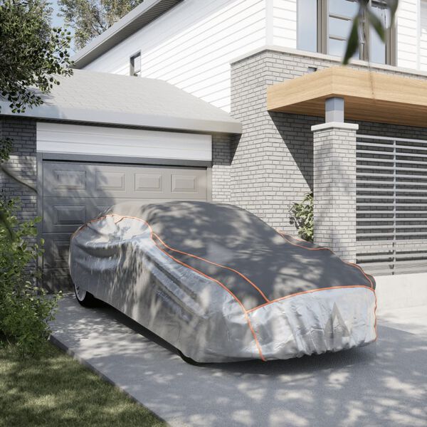 vidaXL Autopotah pro sedan proti kroup&aacute;m cel&yacute; S &scaron;ed&yacute; a stř&iacute;brn&yacute;