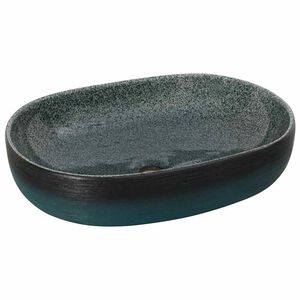 vidaXL Umyvadlo na desku tyrkysov&eacute; ov&aacute;ln&eacute; 59 x 40 x 14 cm keramika