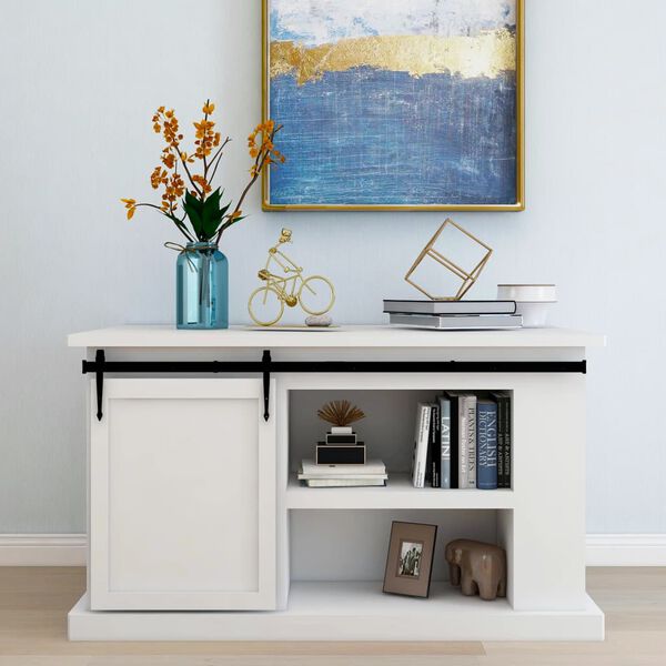 vidaXL Kov&aacute;n&iacute; pro posuvn&eacute; dveře skř&iacute;ně uhl&iacute;kov&aacute; ocel 152 cm