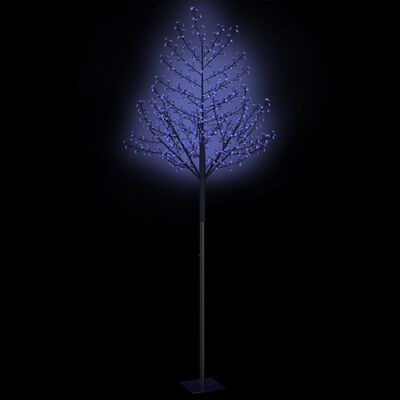 vidaXL Vánoční strom 600 LED modré světlo třešňový květ 300 cm