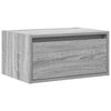 vidaXL Nástěnný noční stolek s LED osvětlením šedý sonoma