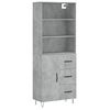 vidaXL Skř&iacute;ň highboard betonově &scaron;ed&aacute; 69,5x34x180 cm kompozitn&iacute; dřevo