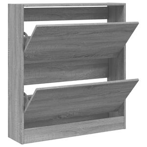 vidaXL Botn&iacute;k &scaron;ed&yacute; sonoma 80 x 21 x 87,5 cm kompozitn&iacute; dřevo