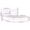 vidaXL R&aacute;m postele bez matrace hněd&yacute; dub 140 x 190 cm kompozitn&iacute; dřevo