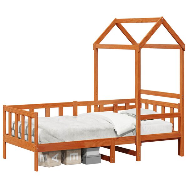 vidaXL Sada denn&iacute; postele 2 pcs Voskově hněd&aacute; Masivn&iacute; borov&eacute; dřevo