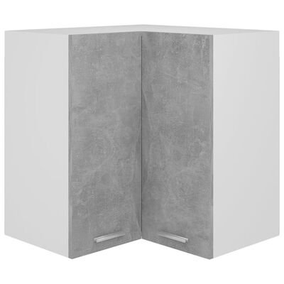 vidaXL Horní rohová skříňka betonově šedá 57 x 57 x 60 cm dřevotříska