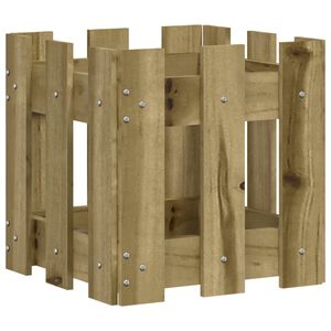 vidaXL Zahradn&iacute; truhl&iacute;k plotov&yacute; design 30x30x30 cm impregnovan&eacute; dřevo