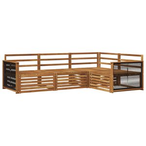 vidaXL Venkovn&iacute; pohovkov&aacute; souprava 4 pcs Př&iacute;rodn&iacute;