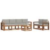 vidaXL Venkovn&iacute; pohovkov&aacute; souprava 7 pcs Př&iacute;rodn&iacute; a světle &scaron;ed&aacute;