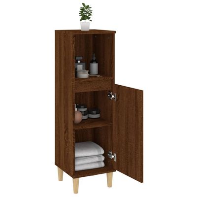 vidaXL Koupelnová skříňka hnědý dub 30 x 30 x 100 cm kompozitní dřevo