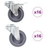 vidaXL 32 ks otočn&aacute; kolečka s otvorem pro &scaron;roub 75 mm