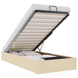 vidaXL Osmansk&yacute; r&aacute;m postele bez matrac&iacute; kr&eacute;mově 80x200 cm textil