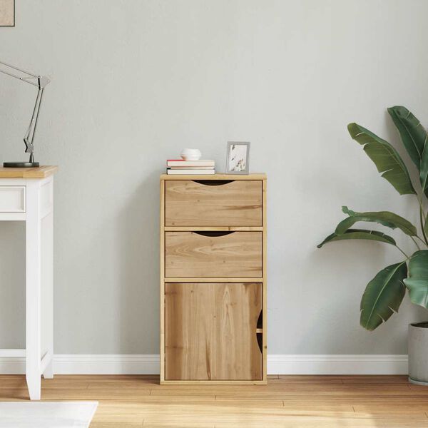 vidaXL Boční skříňka se zásuvkami "ODDA" 40x24x79 cm Borovicový masiv