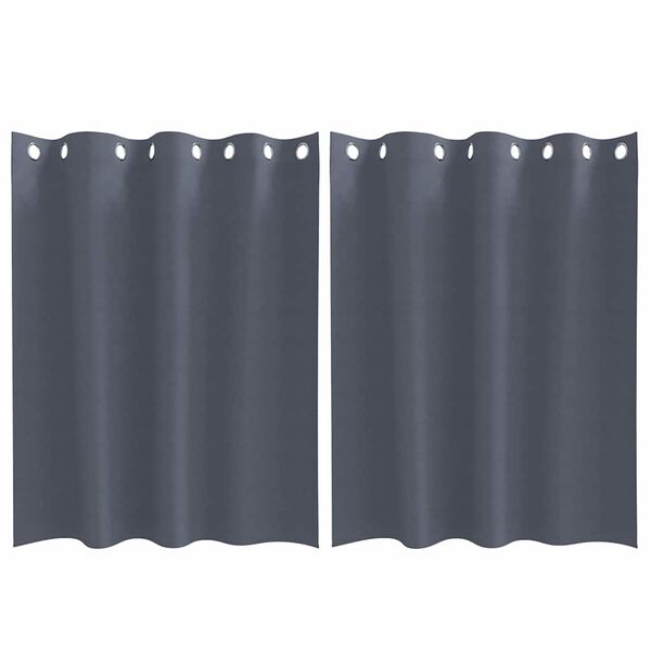 vidaXL Z&aacute;věsy na zatemněn&iacute; s kroužky 2 pcs Antracit 140 x 140 cm