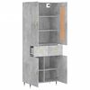 vidaXL Skř&iacute;ň highboard betonově &scaron;ed&aacute; 69,5x34x180 cm kompozitn&iacute; dřevo